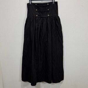 Victorian choice high‎ waisted renaissance Victorian skirt lace back black
